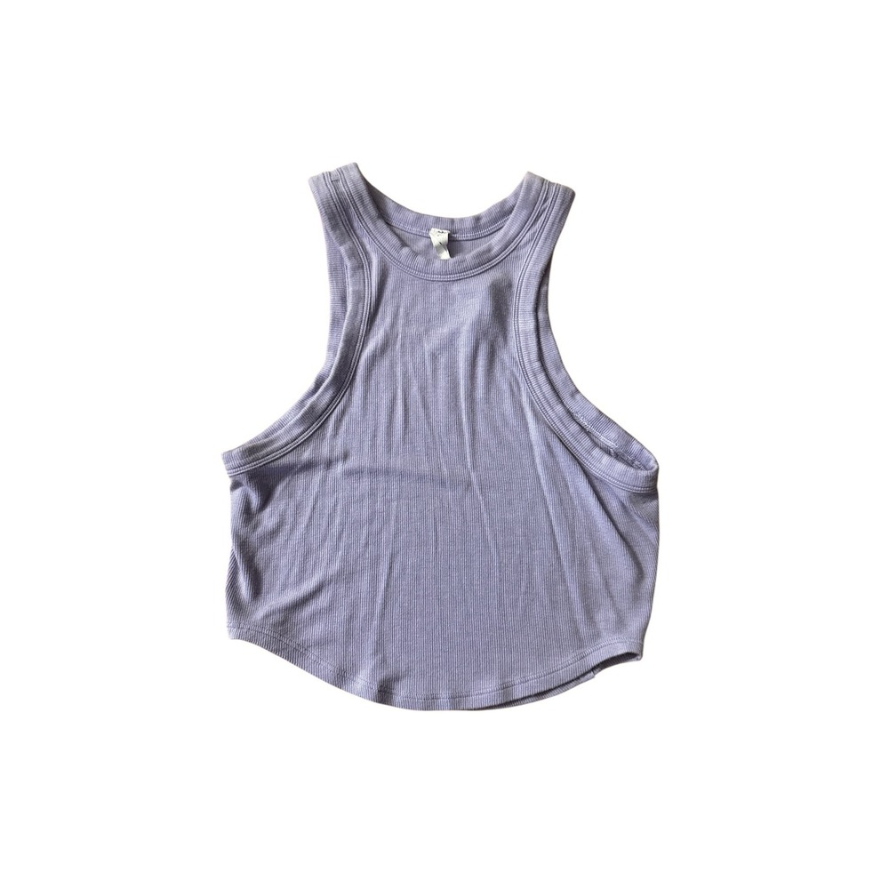 Lululemon Tank‎ Top Lavender Purple Ribbed Racerback Crop Size 4